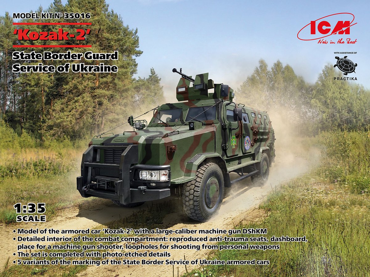 ICM Modelbouwpakket Militaire voertuigen - 35016 BBM Kozak-2 - State Border Guard Service of Ukraine Plastic - 1:35 -
