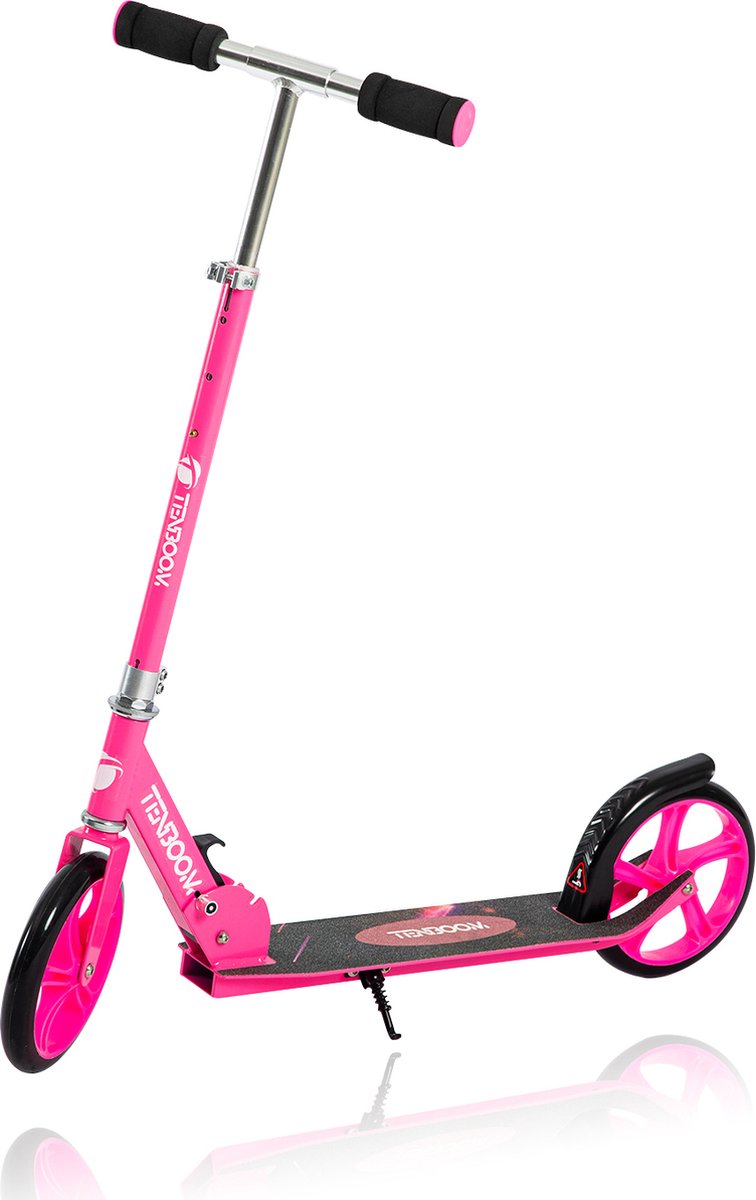 IKIDO meisjes stepperbike - Step volwassenen - Inklapbaar - In hoogte verstelbaar - Scooter - Cadeau - handrem en voetrem - meisje autoped kickbike - luchtbanden - Roos