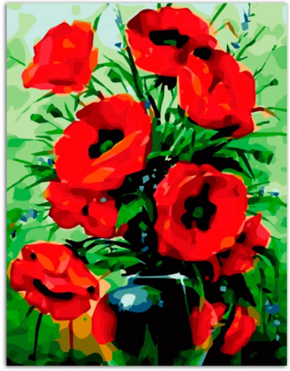 Paint by Numbers Poppies Bouquet MG2142E
