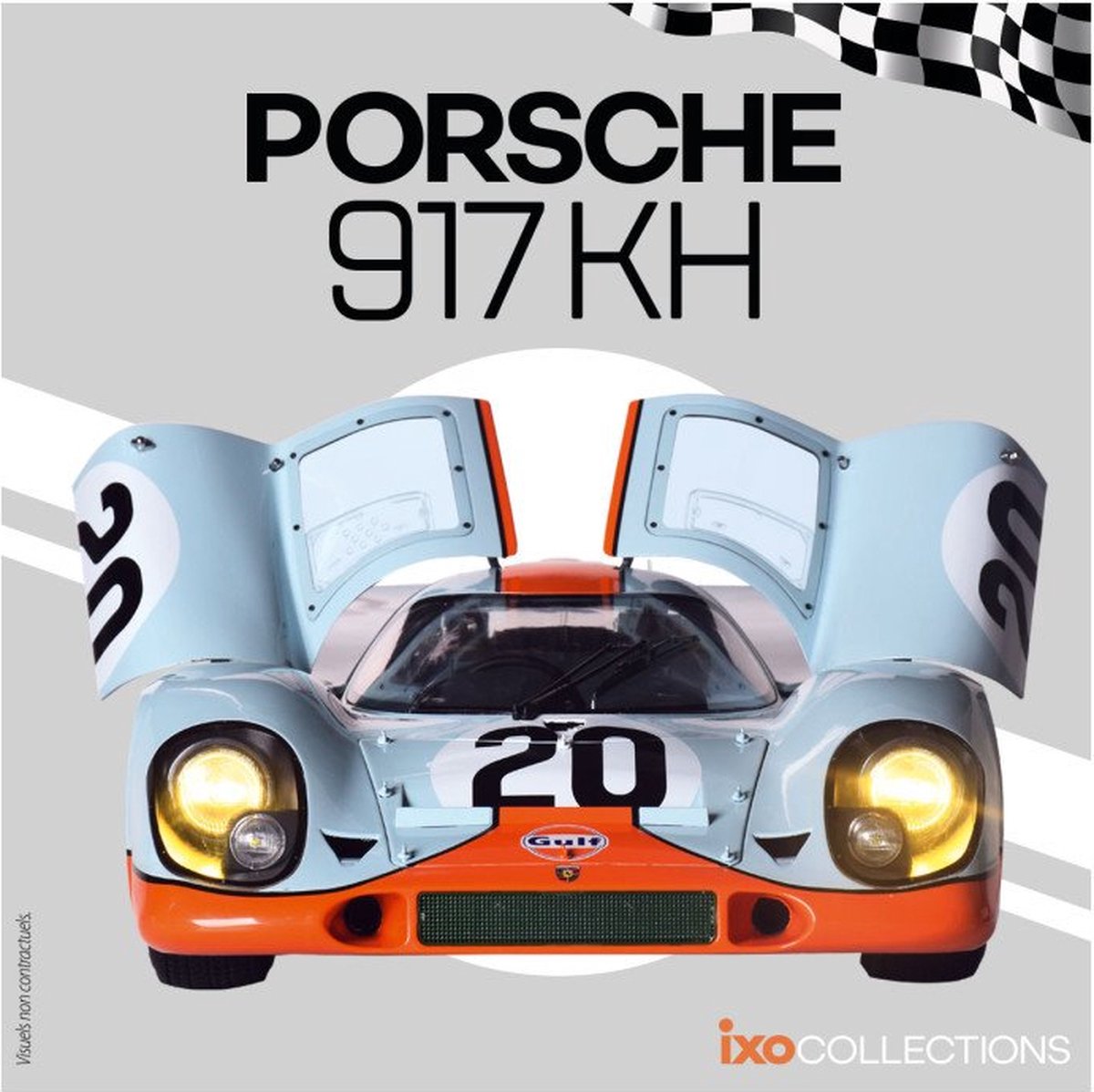 IXO Collections Modelbouwpakket Auto - 005 Porsche 917 KH Gulf - 1970 - Racing Car Metalen - 1:8 -