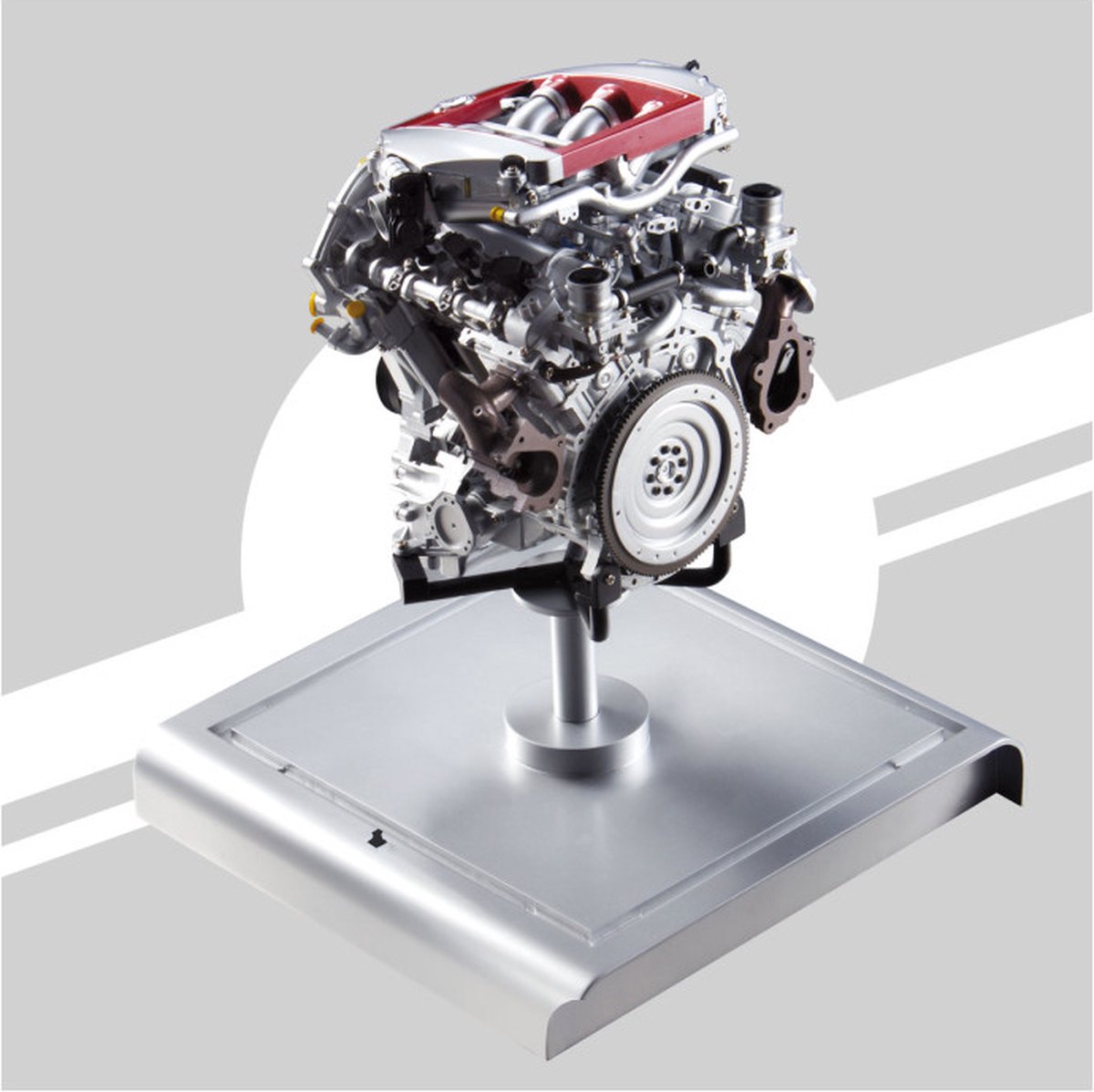 IXO Collections Modelbouwpakket Auto - 011 Motorblok - Engine - Nissan GT-R VR38DETT Plastic - 1:5 -