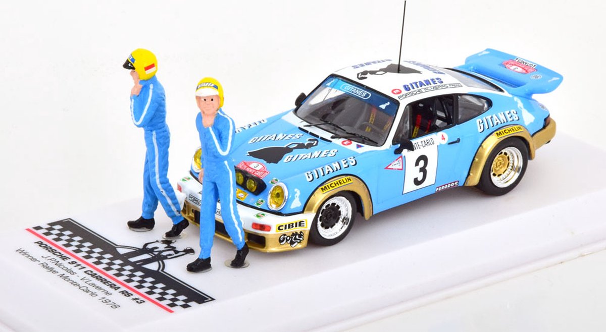 Porsche 911 Carrera RS, No.3, J.P. Nicolas/ V. Laverne, 1978- Winner RMC Series with figurines, SPRM001-78 IXO 1:43