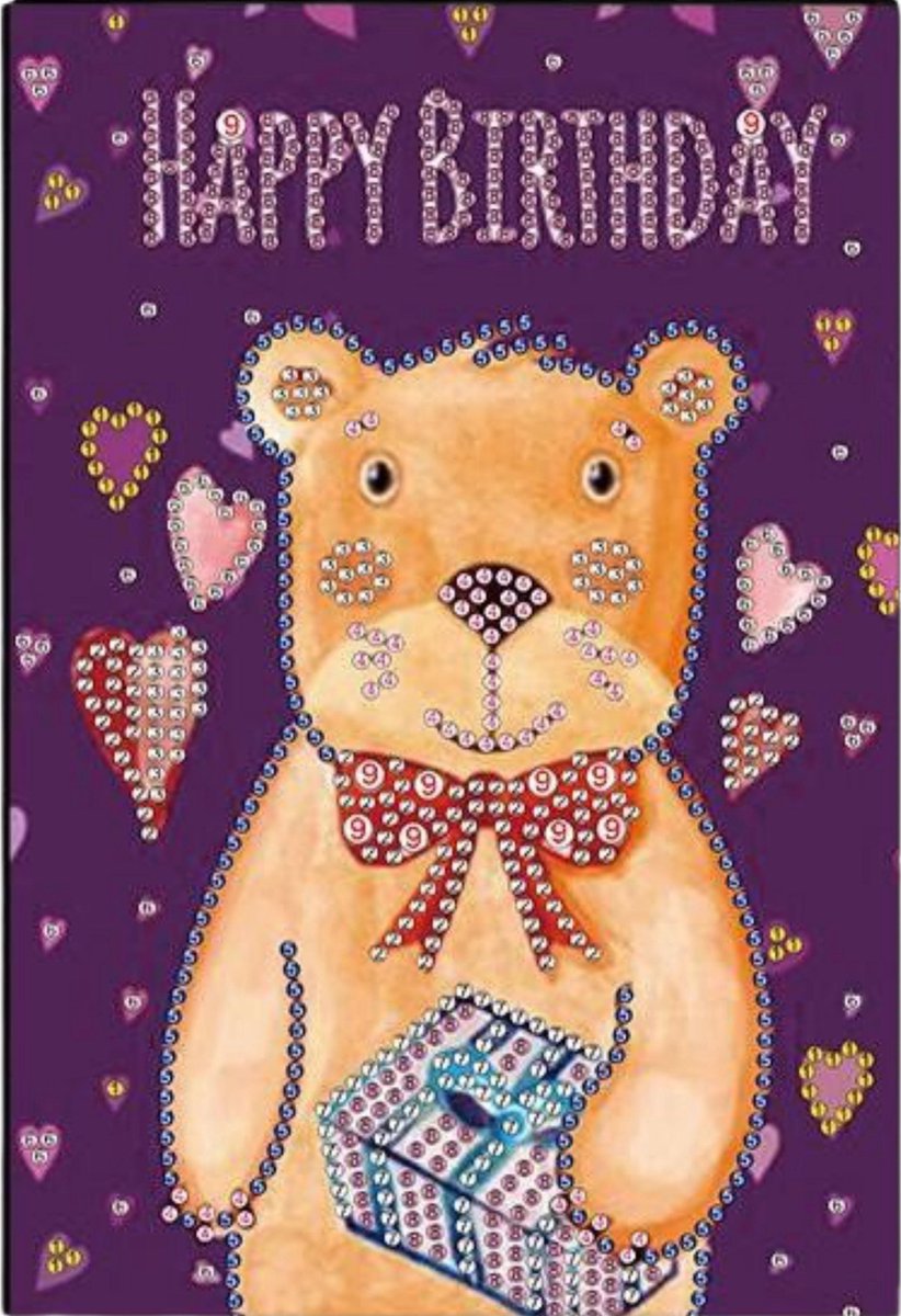 Diamond Painting Verjaardag Boekje - Dieren - Beer