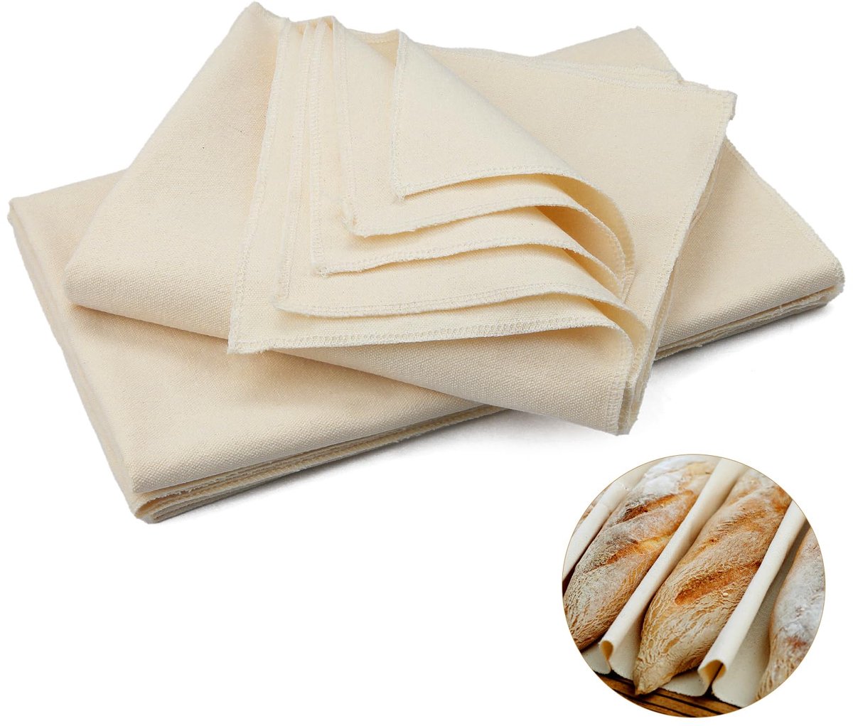 Ibenzoa® Bakkerslinnen Set voor Traditioneel Broodbakken, Ideaal voor Zowel Beginners als Gevorderden