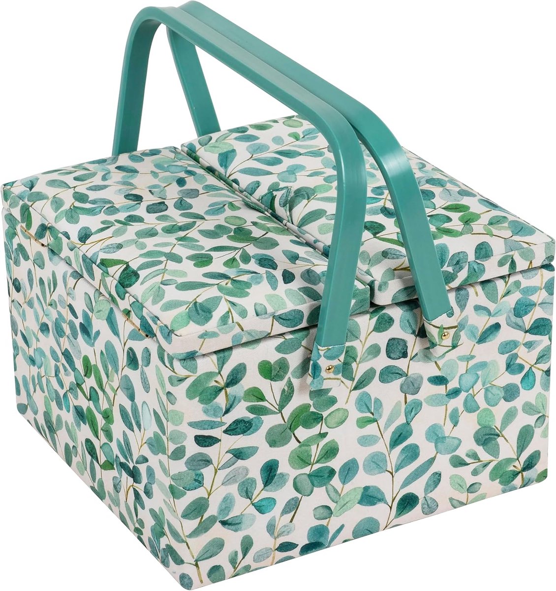 Ibenzoa® Ruime Opbergoplossing voor Naaimateriaal en Accessoires – Dubbele Deksel en Speldenkussen