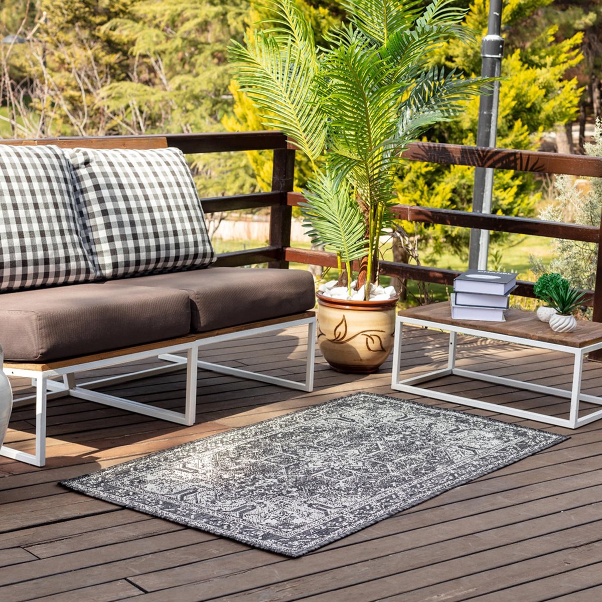 Ibenzoa® Weerbestendig en Stijlvol Boho Buitentapijt voor Balkon, Terras en Tuin - 80 x 150 cm