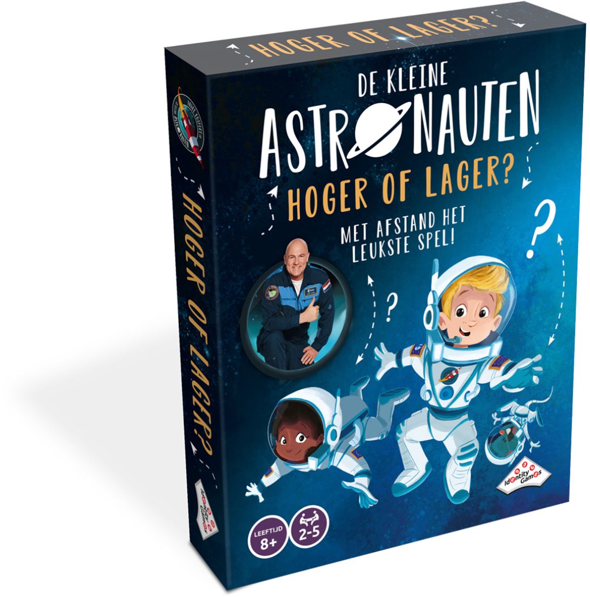 Identity Games - De Kleine Astronauten Hoger of Lager - Kaartspel - 2 tot 5 Spelers - 8+