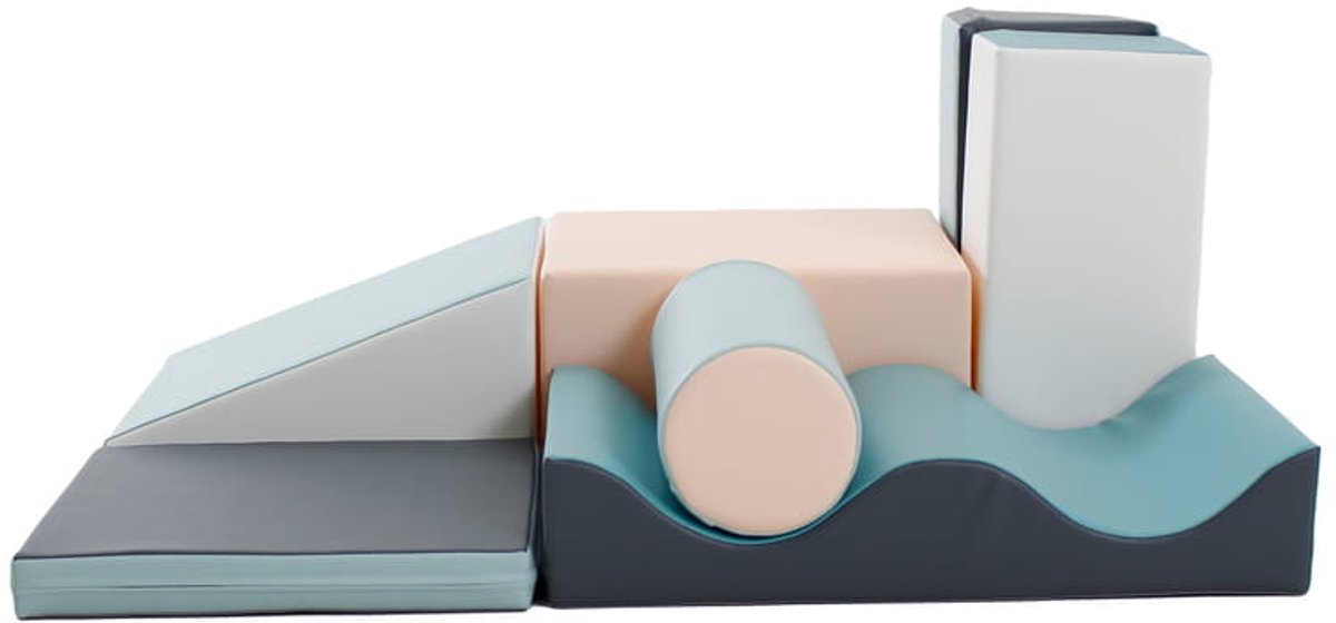 Soft Play 7 Foam Block Set - Licht Pastel Discoverer