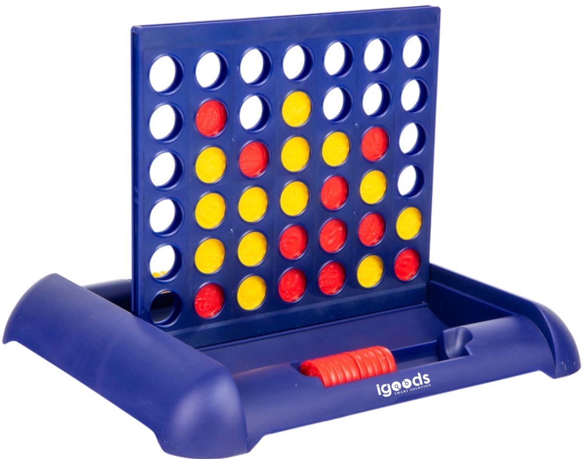 Igoods 4 op 1 rij - Spelletje - Opvouwbaar - Reisspelletje - Educatief - Speelgoed - Ouders en Kinderen - Kleine Editie