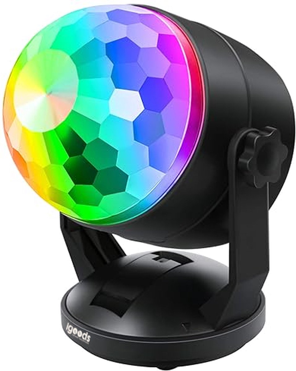 Igoods Discolamp - LED Discolamp - Feestverlichting voor kinderen en volwassenen - Discobal - Draadloos - USB