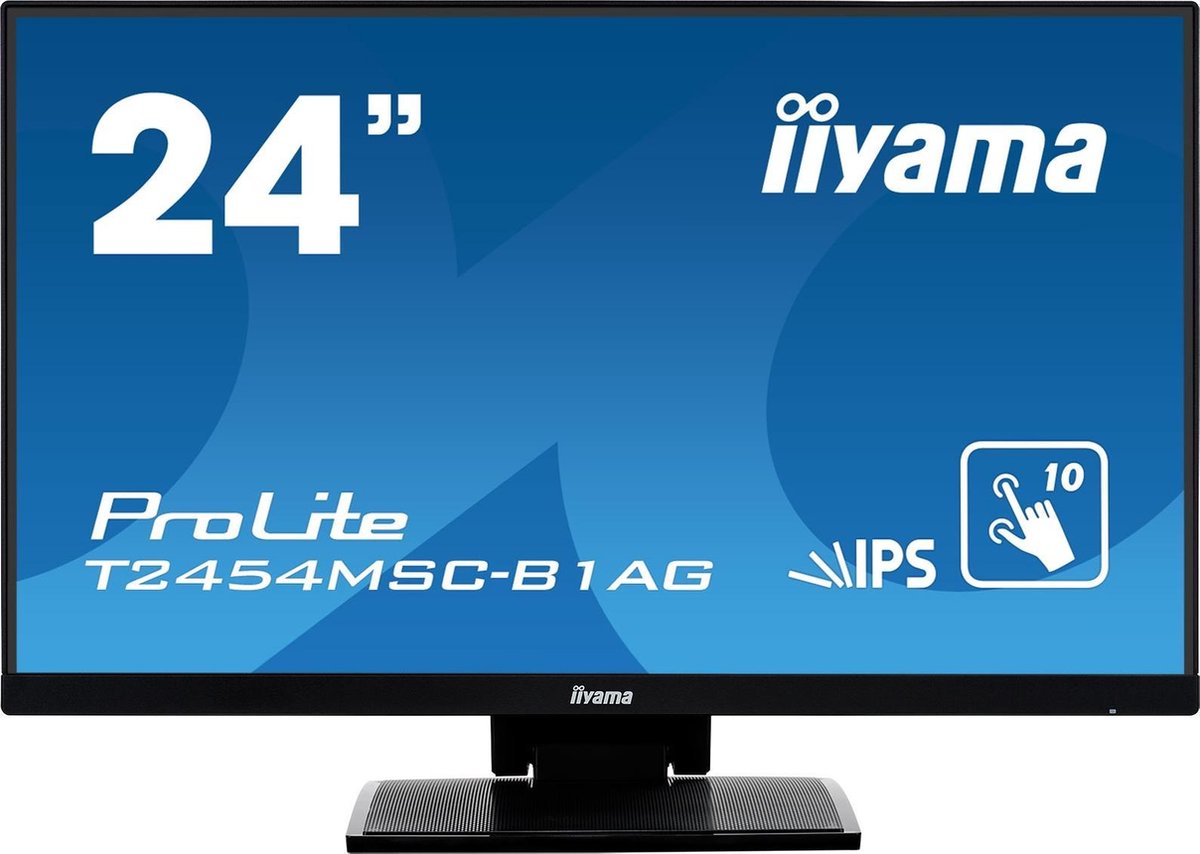 iiyama ProLite T2454MSC-B1AG touch screen-monitor 60,5 cm (23.8) 1920 x 1080 Pixels Zwart Multi-touch Multi-gebruiker