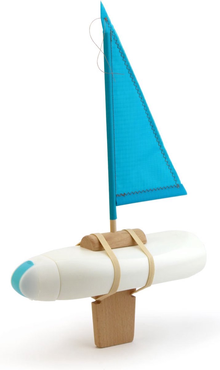 IKONIC - Flessenbootje - Floris Hovers - Blauw zeil