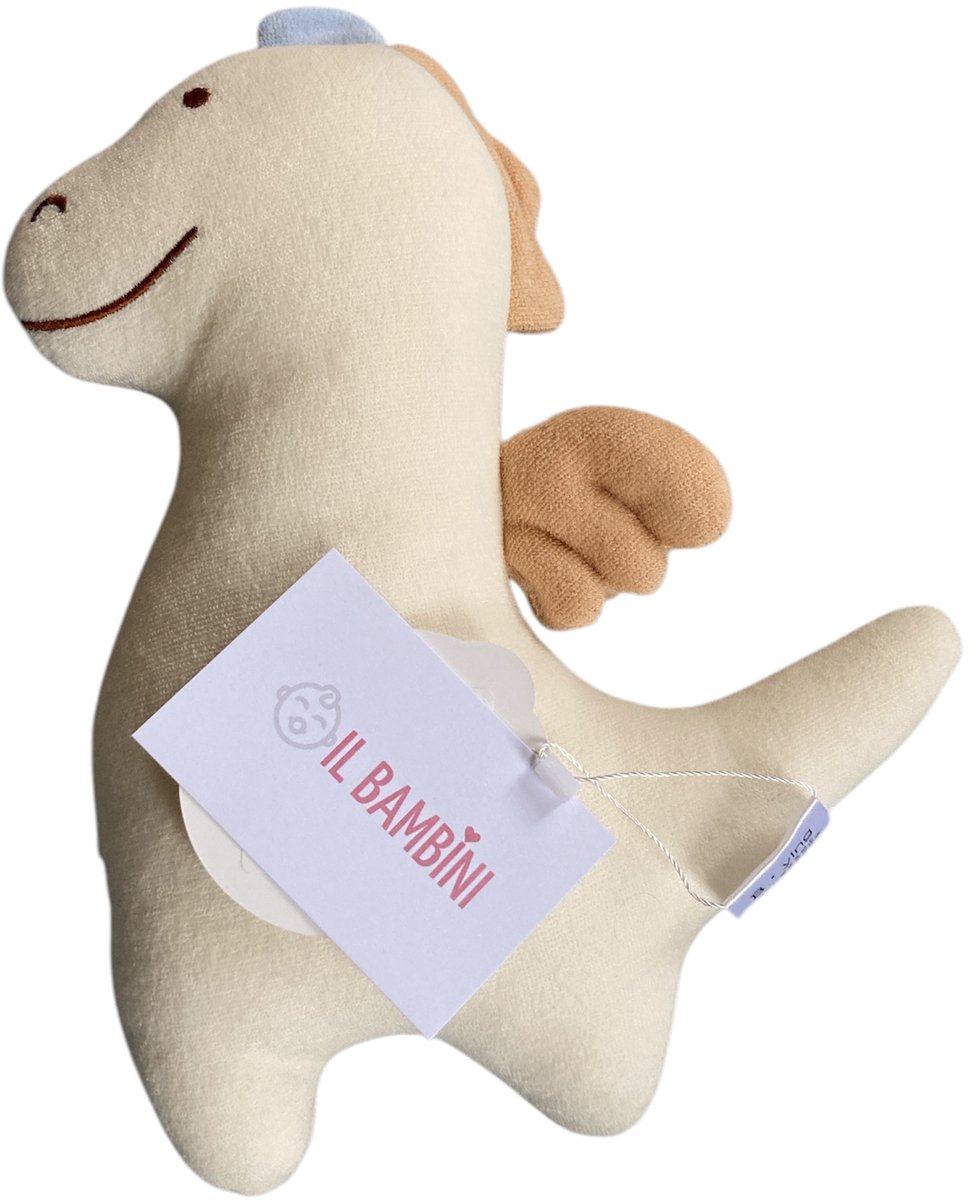 Il Bambini - Baby knuffel - Dino - Dinosaurus - 28 cm - kraamkado - kraamcadeau