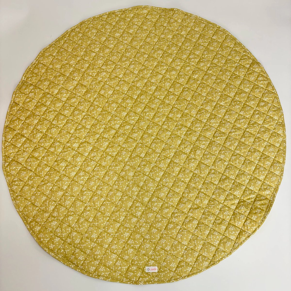 Il Bambini - Groen/geel Gewatteerde Speelmat Baby 120cm - Extra dik 1,5cm Zacht Babykruipkleed - Babyspeelkleed met antislipbodem voor kruipen, box - Machinewasbaar Babyspeeltapijt - Kruipmat - Speelkleed Baby