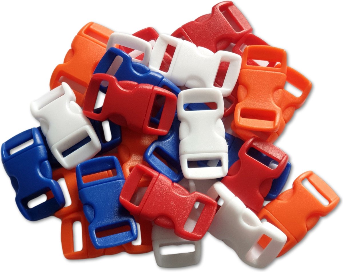 Ilènne - Paracord sluiting - Holland Mix - plastic - 25 stuks - voor armband