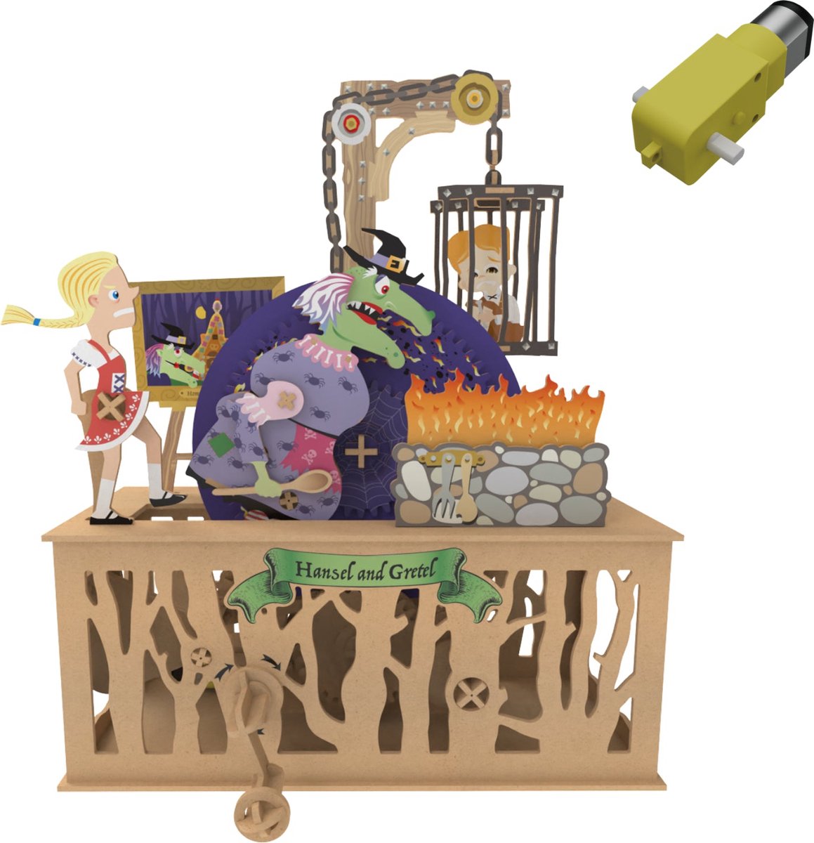 Ilo Build 3D Mechanische Houten Modelbouw Hansel & Gretel, 0304, 27,4x15,7x31,6cm