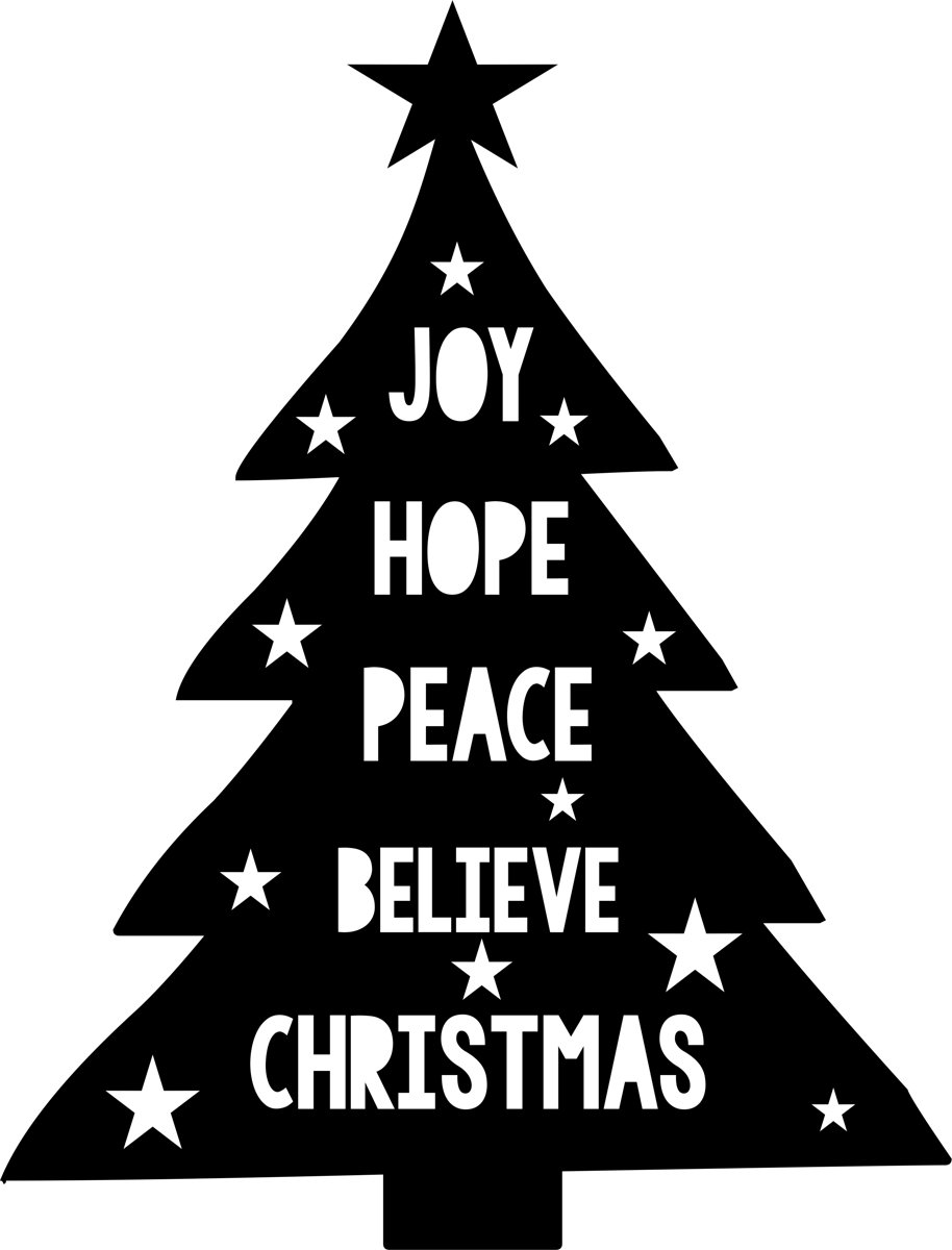 Statische raamsticker Joy, Hope, Peace- HERBRUIKBAAR