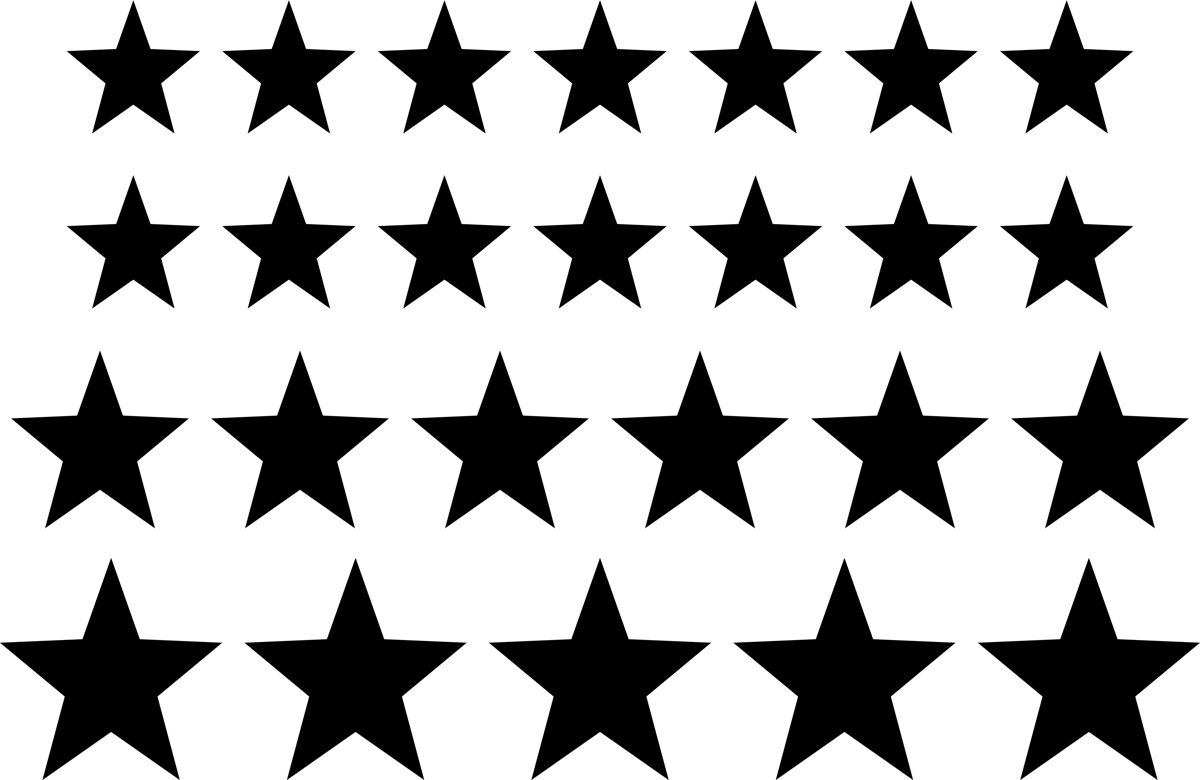 Statische raamsticker Sterren- HERBRUIKBAAR