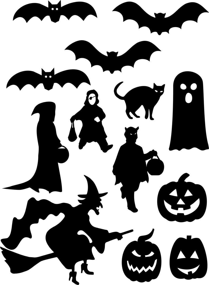Uitbreidingsset stickers Halloween, HERBRUIKBAAR