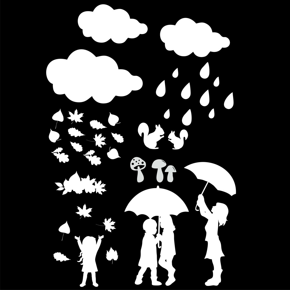 Uitbreidingsset stickers Herfst, HERBRUIKBAAR