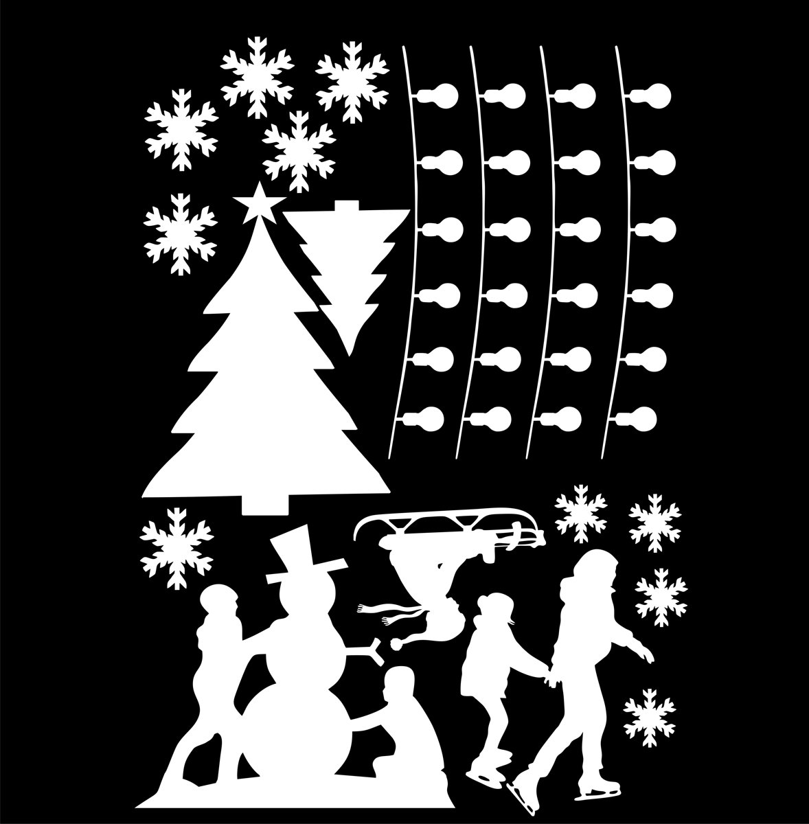 Uitbreidingsset stickers Sneeuwpret, HERBRUIKBAAR