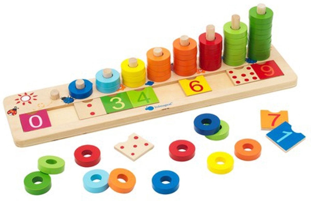 Imaginarium NATURAL COUNT 123 - Houten Telplank - Cijfers Leren - Educatief