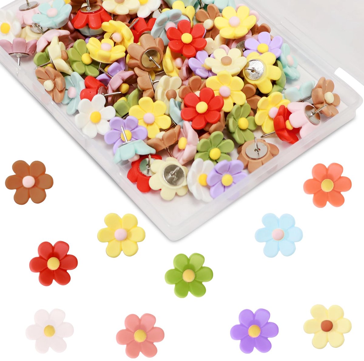 IMPERATORIS® Prikspelden - Ronde Kop-Spelden - Kaart Pushpins - Nagelspelden - Gekleurde Kop Punaises - Voor Doe-het-zelf Wandkaarten - Bulletin Board - Creatieve en Kleurrijke Prikspelden voor Hangtacks - 100 Stuks