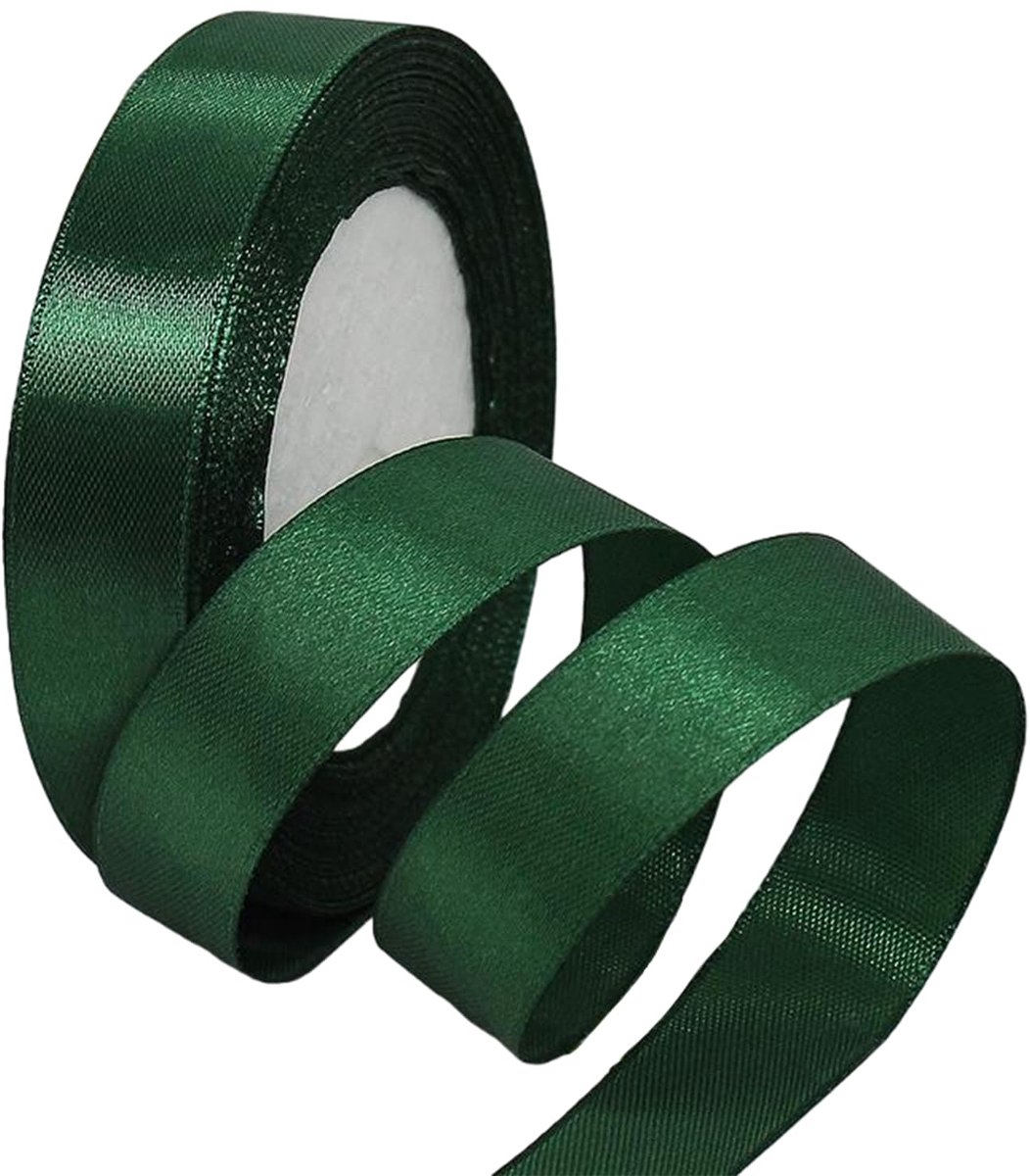 IMPERATORIS® Satijn/Cadeau Lint 20mm- Satijnlint - Donkergroen - Rol van 22m