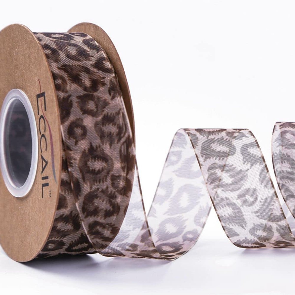 IMPERATORIS® Satijn/Cadeau Lint 25mm- Satijnlint - luipaardprint - Rol van 10yards