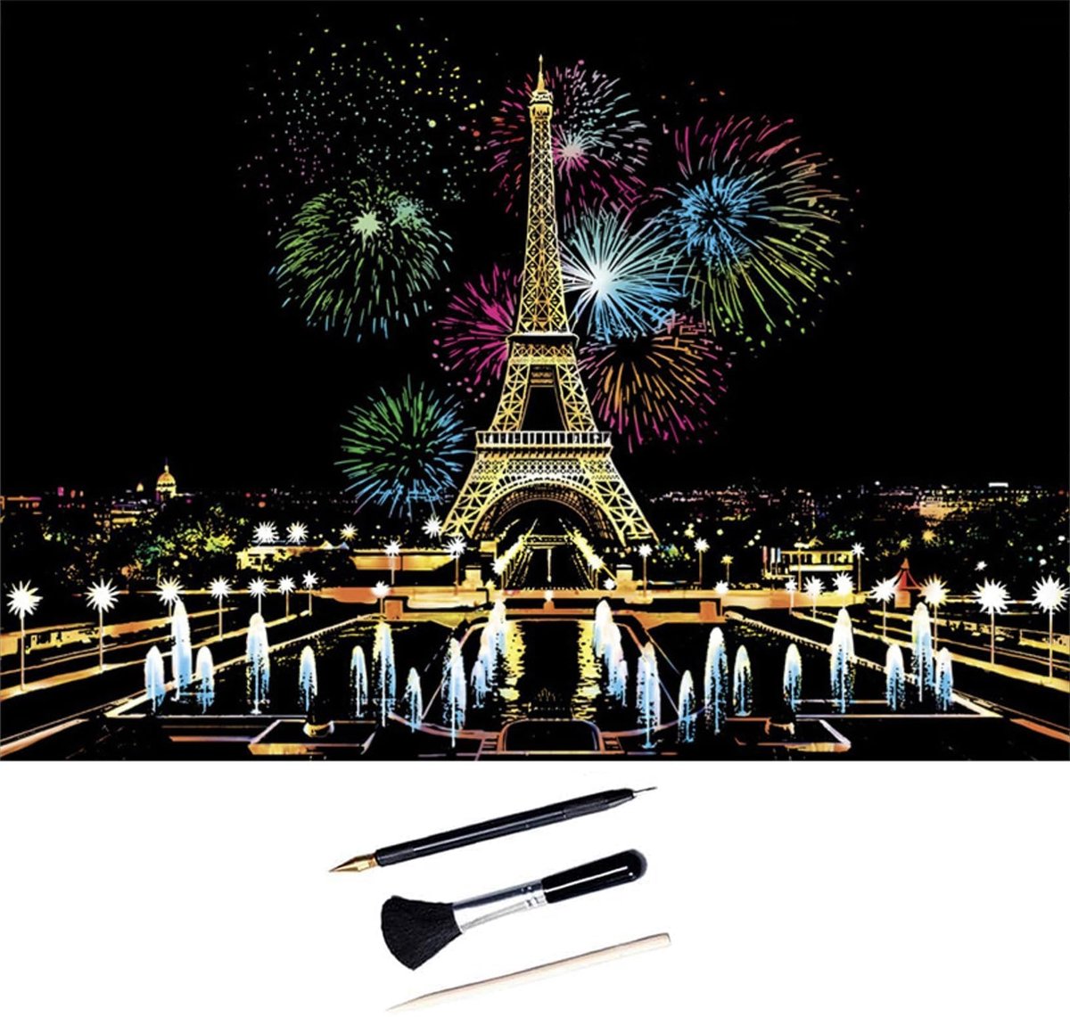 IMPERATORIS® Scretch Art - Kinderen en Volwassenen - Magic Kras Tekeningen - Kraskaarten/Kraskaart - Knutselen Tekenen DIY - Hobby & Creatief