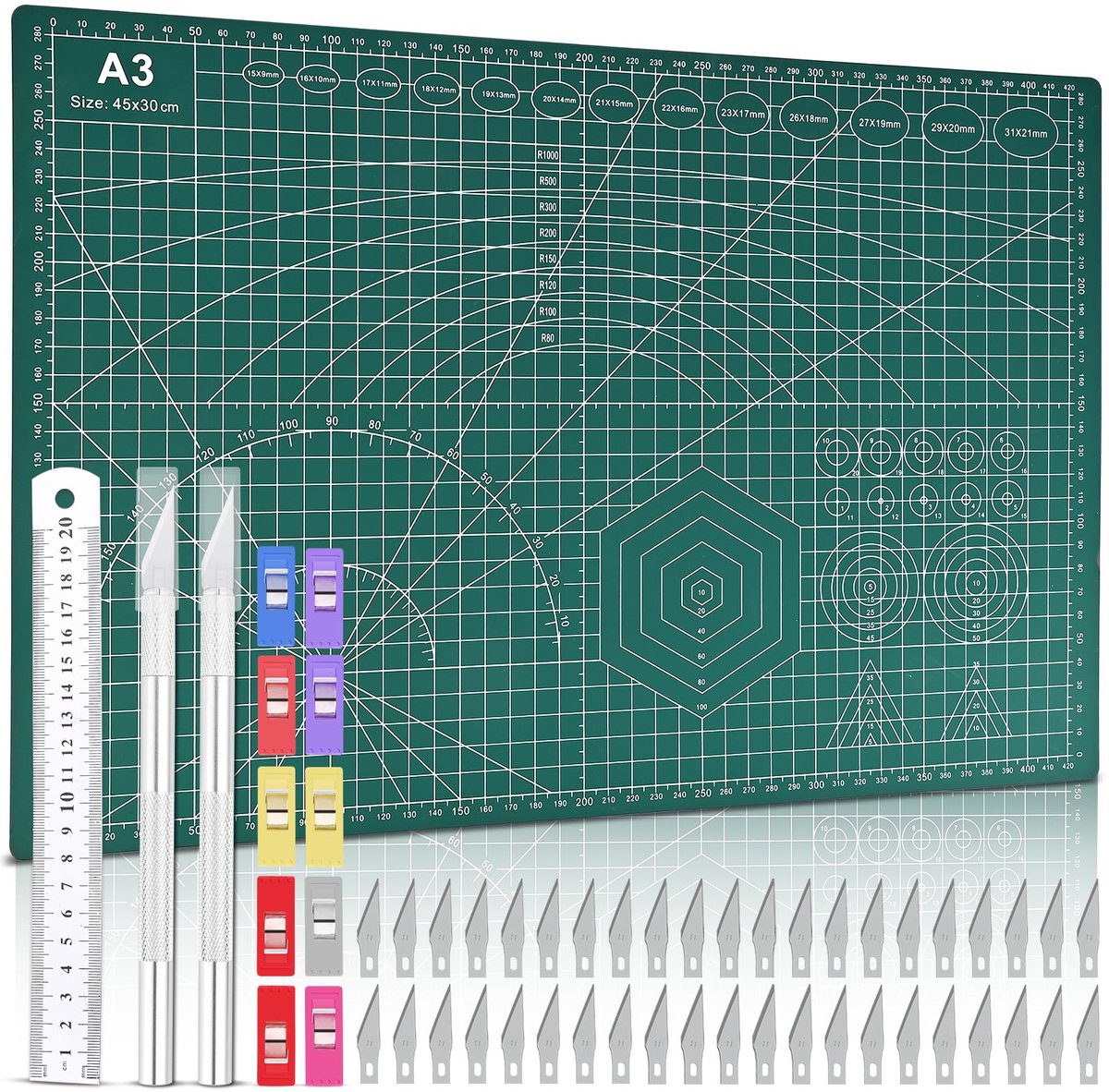 IMPERATORIS® Zelfherstellende Snijmat A2/A3/A4 - Essentieel voor Precies Snijwerk - Ideaal voor Scholen, Thuis en Op Kantoor