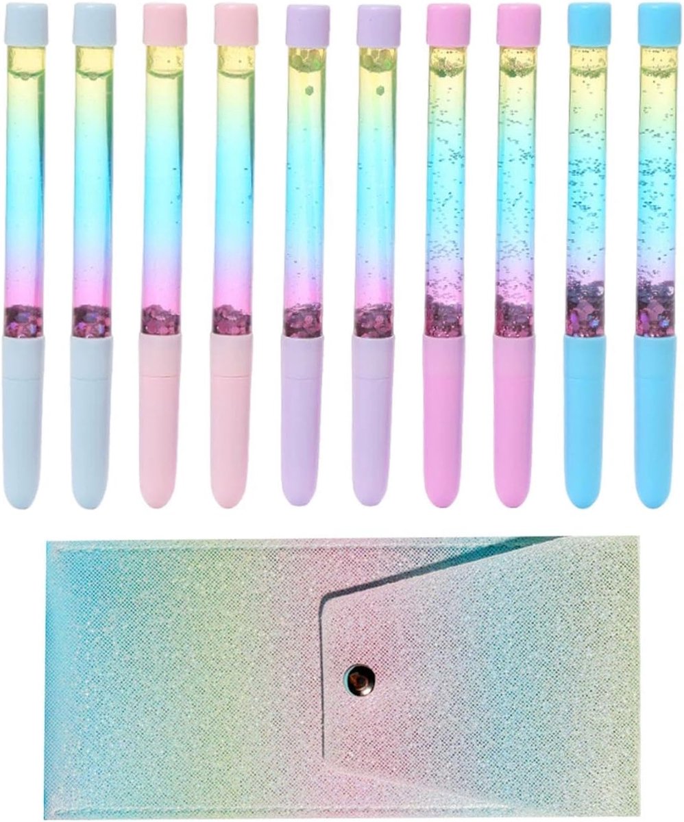 Imperatoris - Glitterpennen Set - Glitterstiften - Glitter Gelpennen voor Kinderen - Tekenspullen - Pastel & Gekleurde Pennen - Schoolartikelen voor Kalligrafie - 10 Stuks