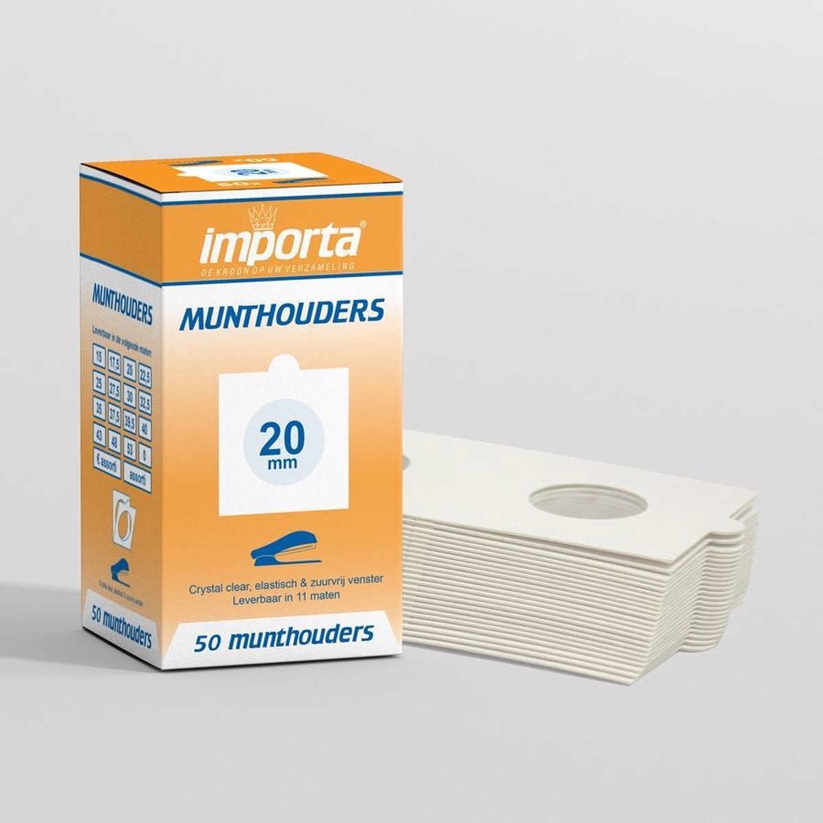   Munthouders om te nieten 20mm - 50 stuks