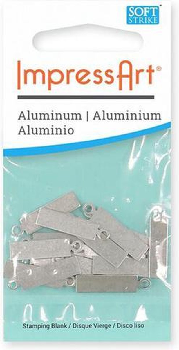 Impress Art Metalen Label Langwerpig