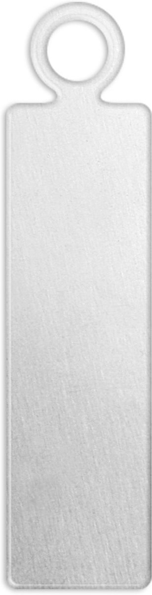 Impressart Aluminium Label 20 Stuks 2 X 0,5 Cm Zilver