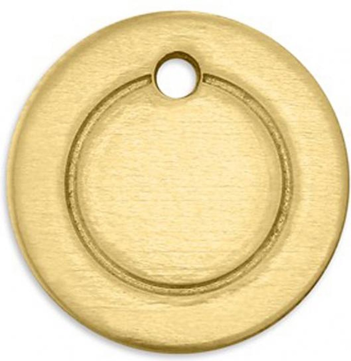 koper label 1,3 cm rond 11 stuks goud