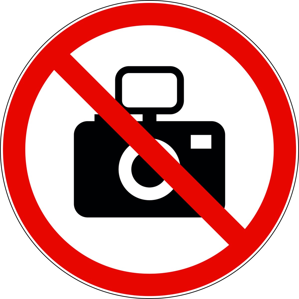Fotograferen verboden sticker 10cm - Sticker verboden fotograferen  - Sticker geen fotos - Verbodssticker - Fotos verbod stickers - Sticker voor binnen en buiten