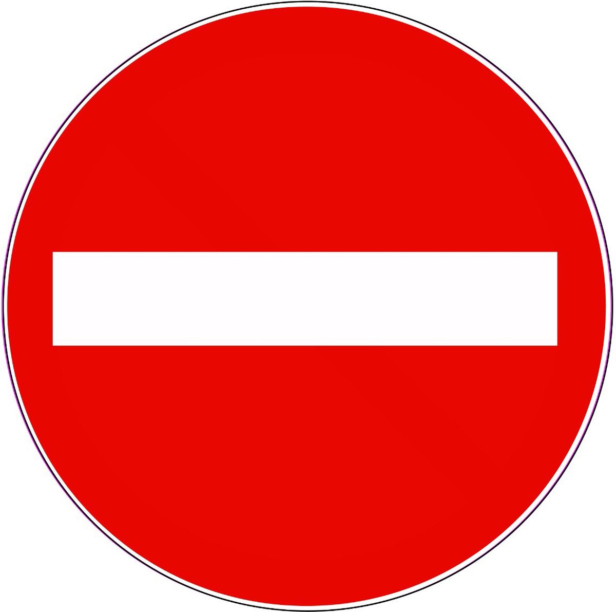 Verboden in te rijden sticker 30cm - Sticker niet inrijden - Verbodssticker - Sticker voor binnen en buiten