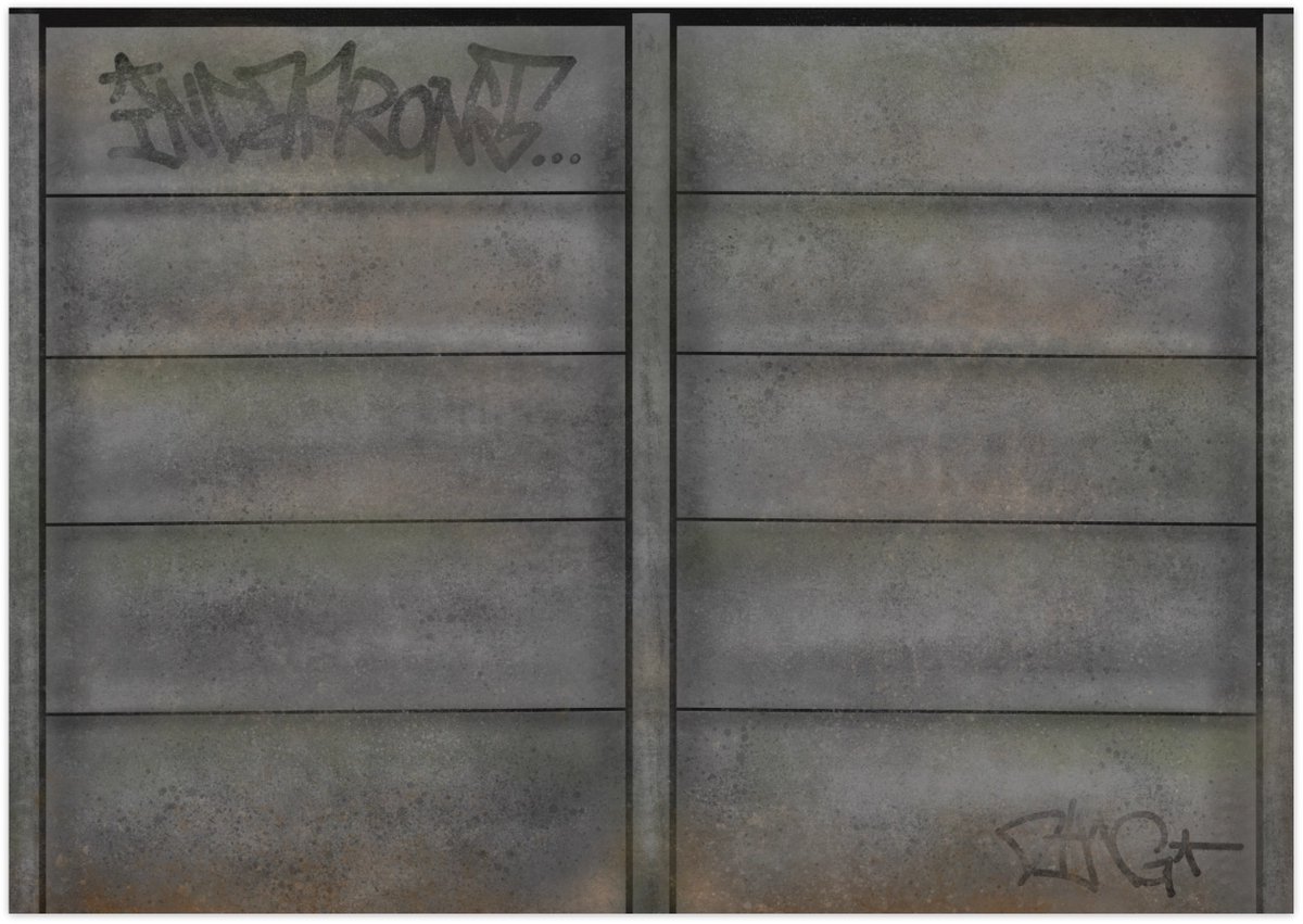 Concrete Fence Graffiti Stickers - 50 stuks