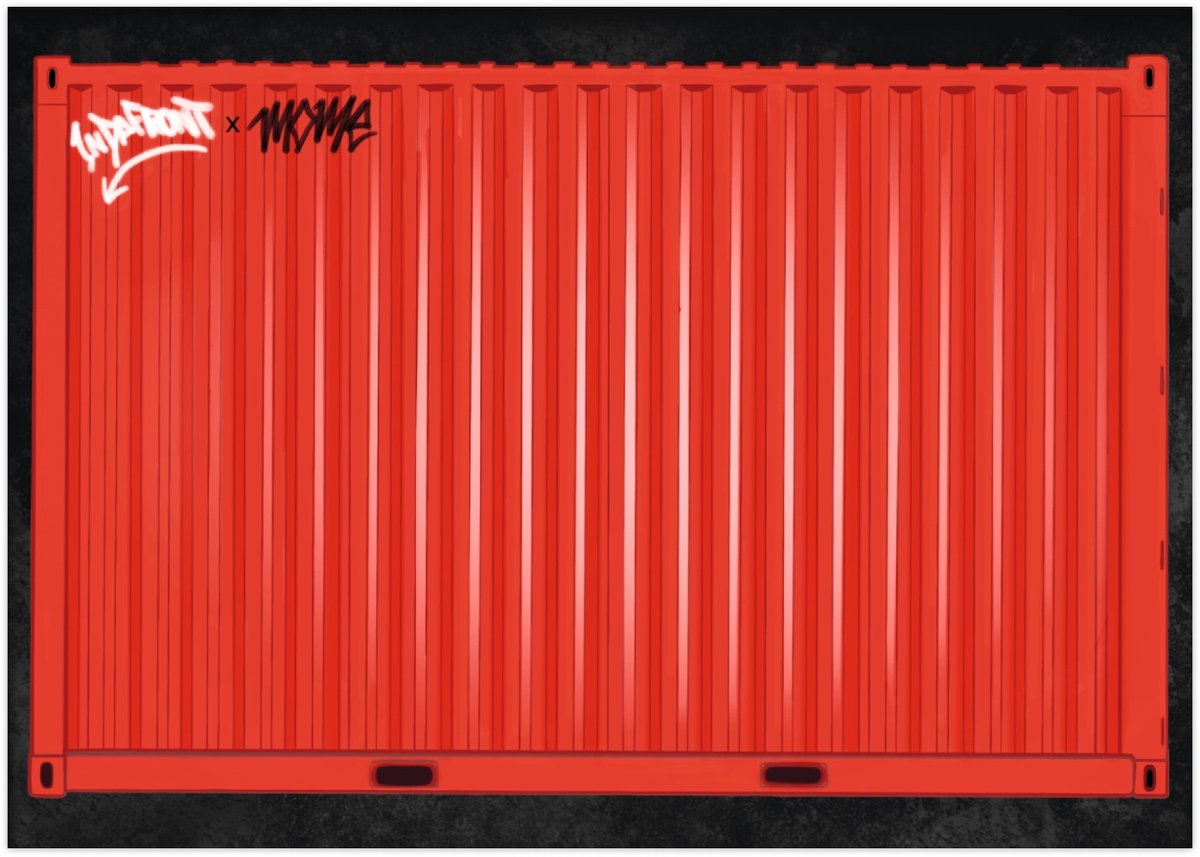 Container Stickers Rood - 50 stuks