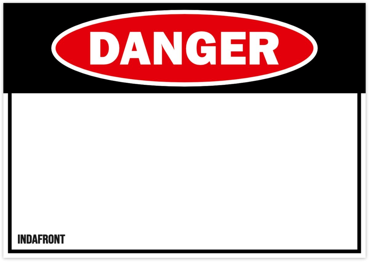 Danger Stickers - 50 stuks