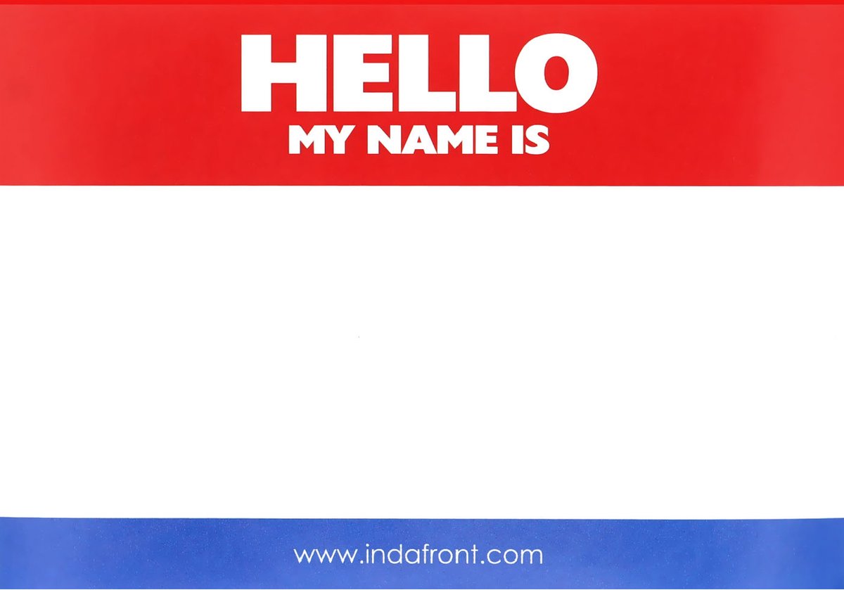 Hello My Name is Stickers - Holland - 50 stuks
