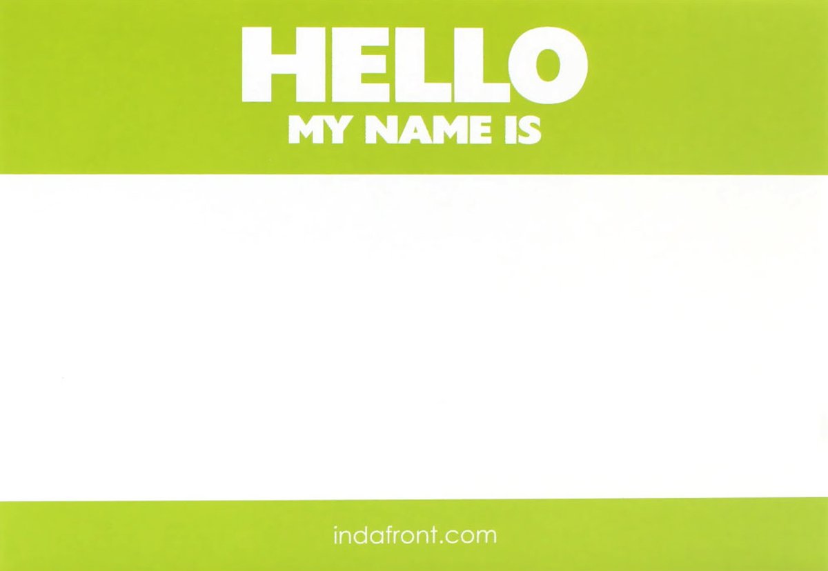 Hello My Name is Stickers - Lichtgroen - 50 stuks