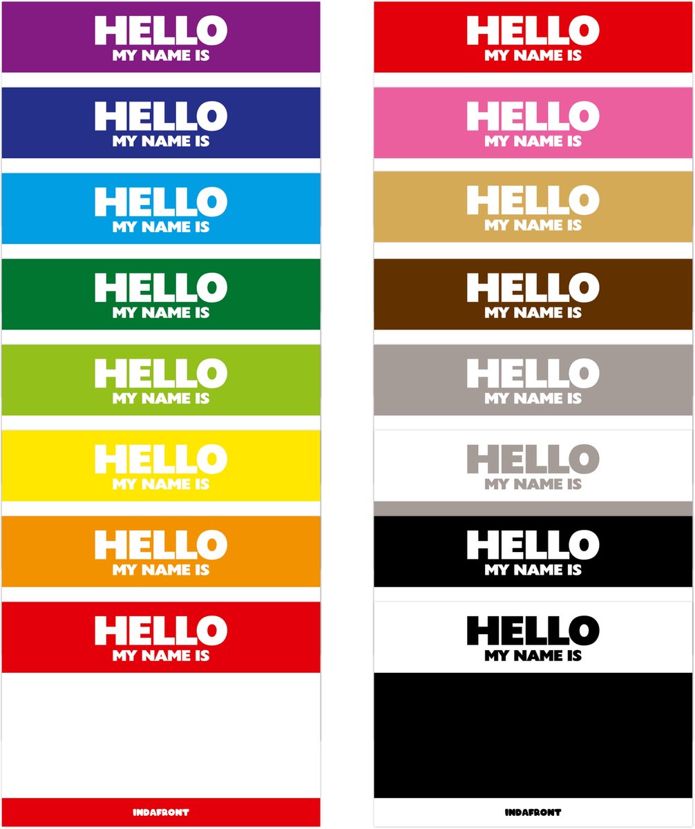 Hello My Name is Stickers - Mix Pack - 80 stuks