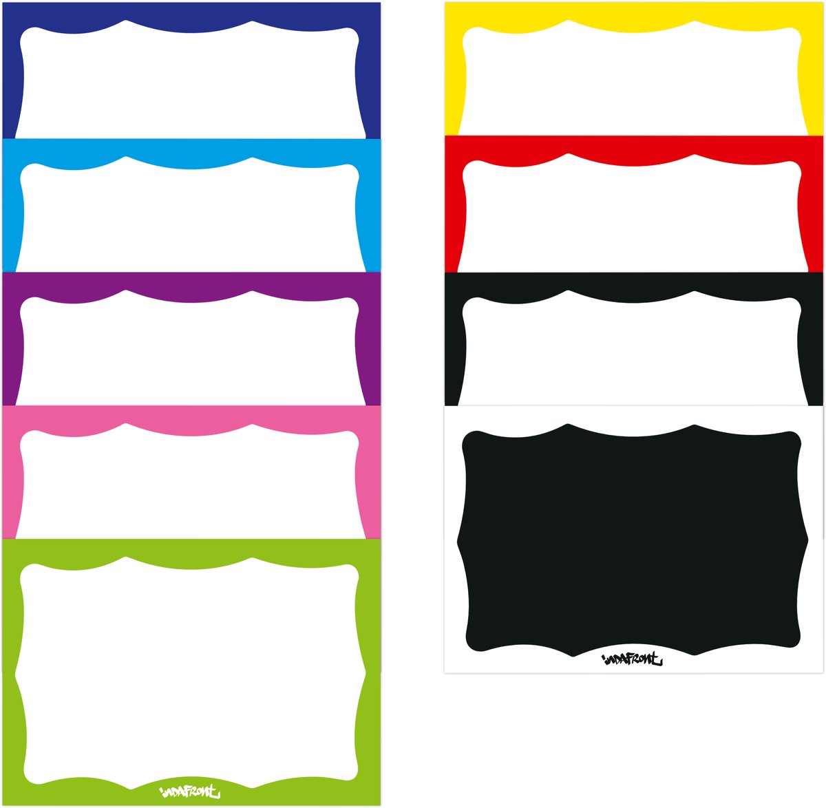 Wavy Border Stickers - Big Mix - 80 stuks