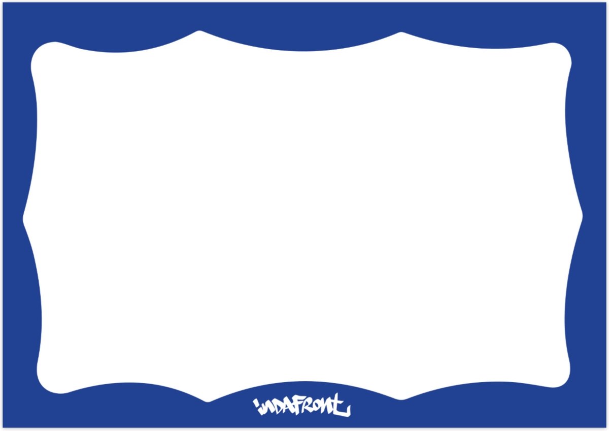 Wavy Border Stickers - Blauw - 50 Stuks