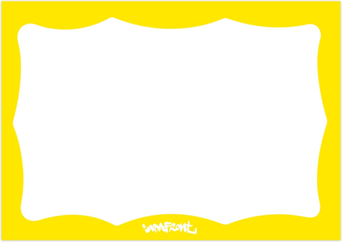 Wavy Border Stickers - Geel - 50 Stuks