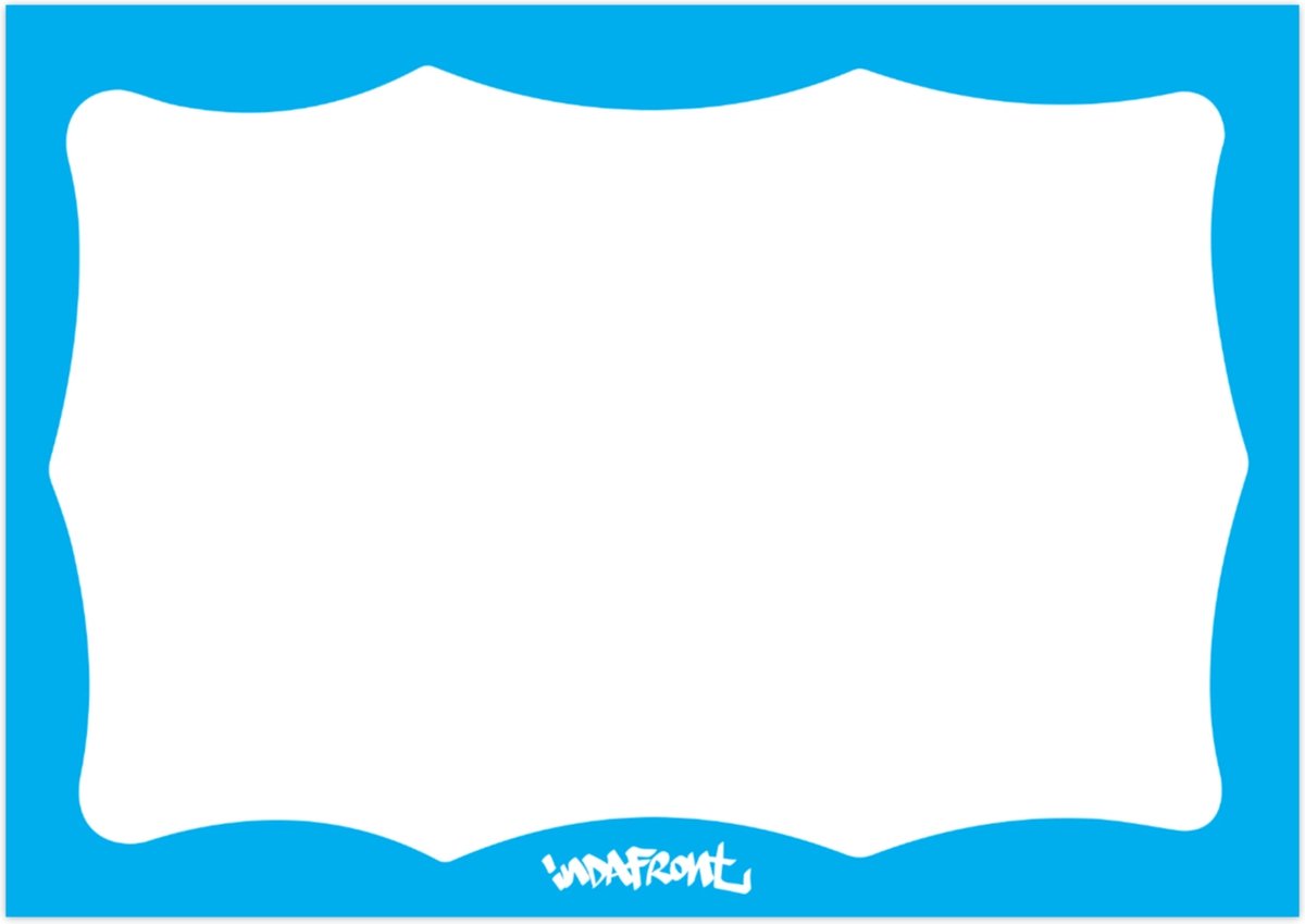 Wavy Border Stickers - Lichtblauw - 50 Stuks