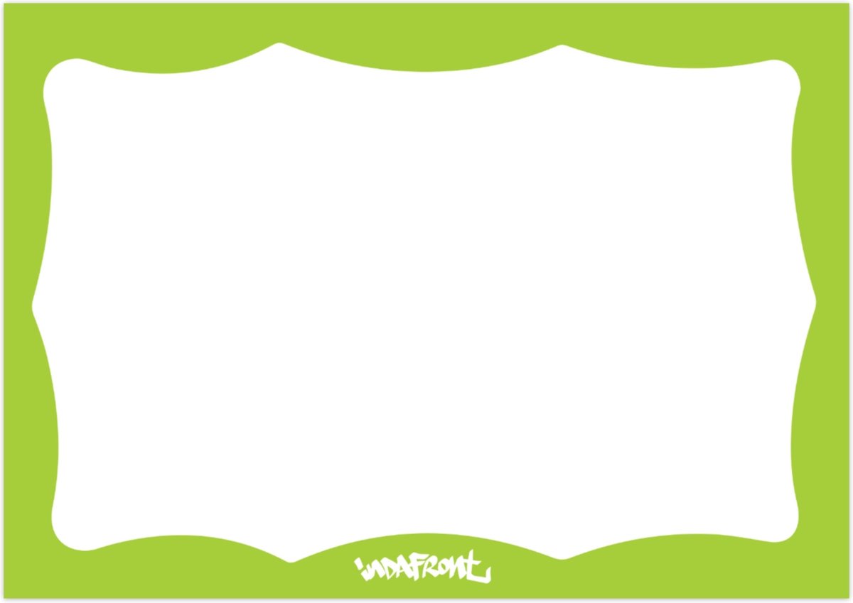 Wavy Border Stickers - Lichtgroen - 50 Stuks