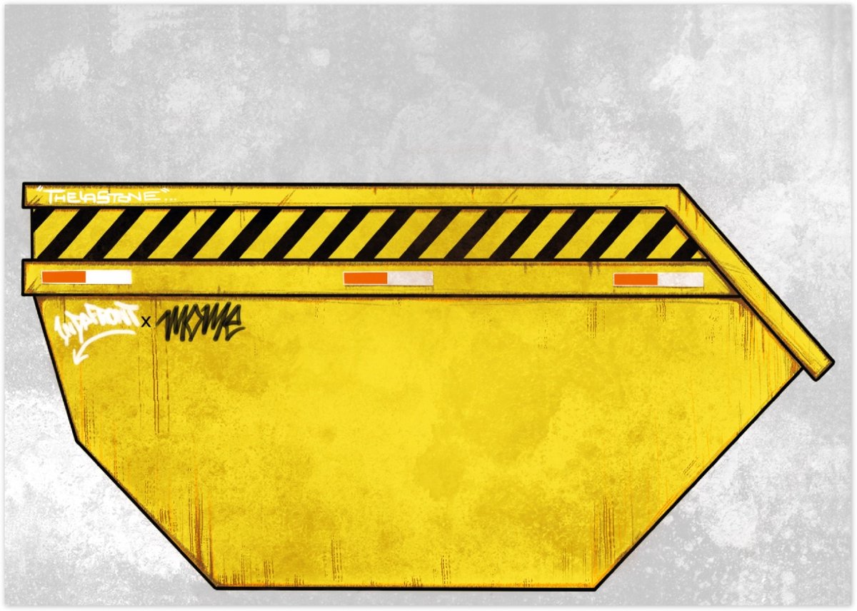 Yellow Container Stickers - 50 stuks